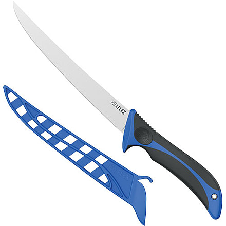 Outdoor Edge Cutlery Reel-Flex Fillet Fixed Blade Knife Blister, 7.5 in, Steel Blade, TPR, Blue, RF-75C