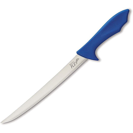 Outdoor Edge Cutlery Reel-Flex Fillet Blister Fixed Blade Knife, 9.5 in, Steel, TPR, Blue/Silver, RF-95C