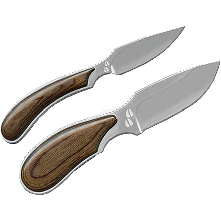 Outdoor Edge Cutlery Dark Timber Caper/Skinner Combo, Clampack, 2.5in. Caper Blade, 3.5in. Skinner Blade 101936