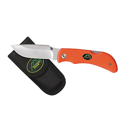 Outdoor Edge Cutlery Grip Blaze Knife w/ Orange Handle, Clampack 101954