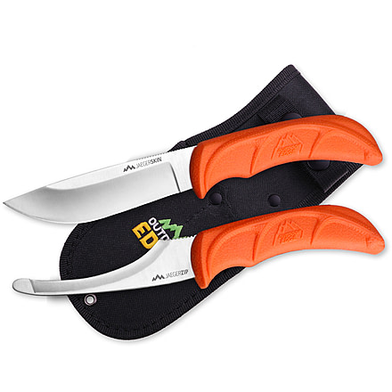 Outdoor Edge Cutlery Jaeger-Pair Skinning/Gutting Knife, Orange, JR-1C