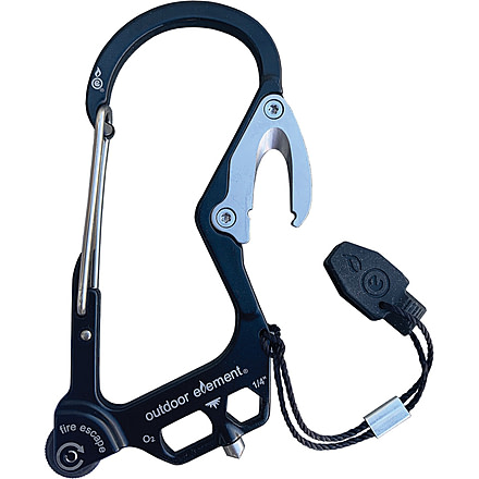Outdoor Element Fire Escape Carabiner Black