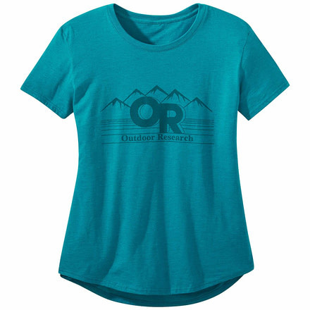 Outdoor Research Advocate Tee - Womens, Washed Peacock Heather, Medium, 2709311655007