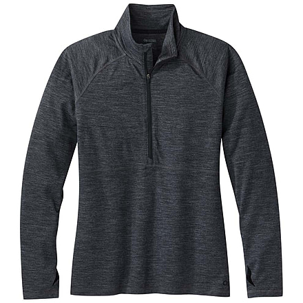 Outdoor Research Alpine Onset Merino 150 Half Zip - Womens, Charcoal Heather, Small, 2832230893006
