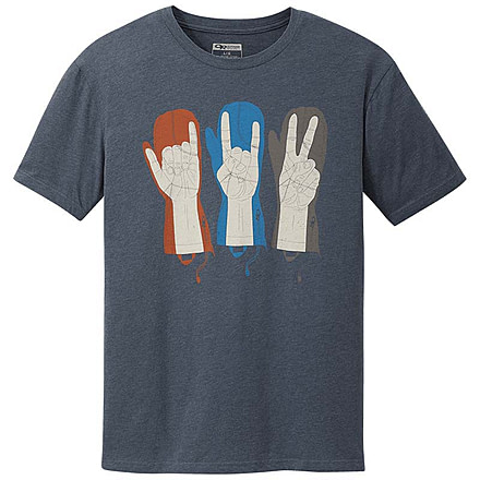 Outdoor Research Alti Horns Short Sleeve Tee - Mens, Nv Blue Hthr, Extra Large, 2778051308009