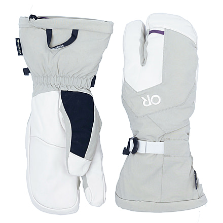 Outdoor Research Arete Modular Gore-Tex 3-Finger Gloves, Pro Khaki/Oyster, Large, 3221532800008