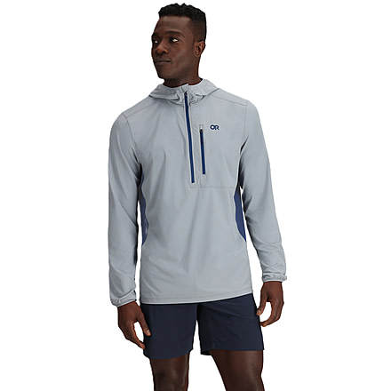 Outdoor Research Astroman Air Sun Hoodie - Mens, Slate/Cenote, S, 3008372684006