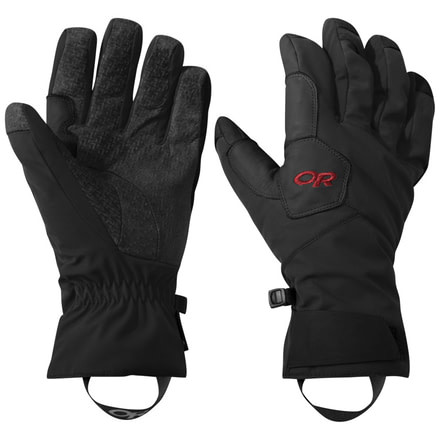 Outdoor Research BitterBlaze Gloves, Black/Tomato, Medium, 2680501318007