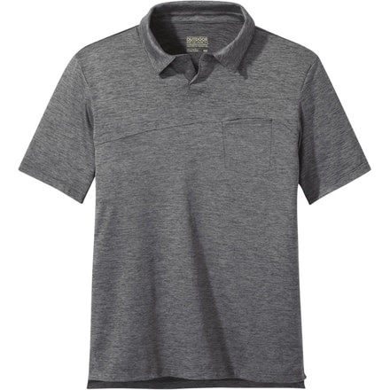 Outdoor Research Chain Reaction Polo - Mens, Black Heather, Medium, 2744310012007