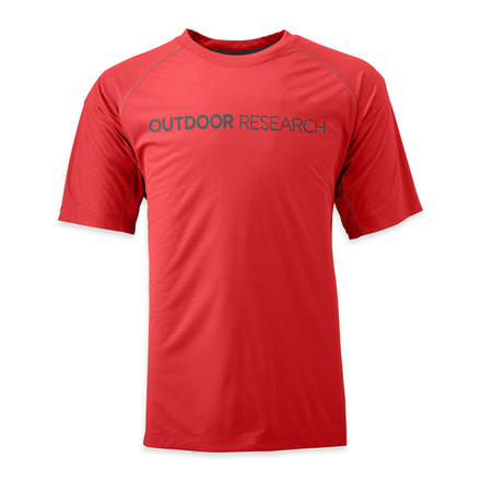 Outdoor Research Echo Graphic Tee, T-Shirt - Mens, Hot Sauce/Charcoal, Medium 244044-0136007