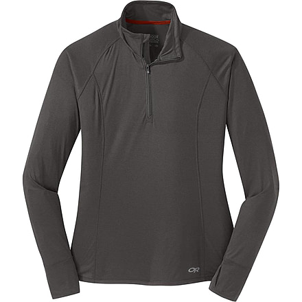 Outdoor Research Echo Quarter Zip - Womens, Pewter, Large, 2714730008008