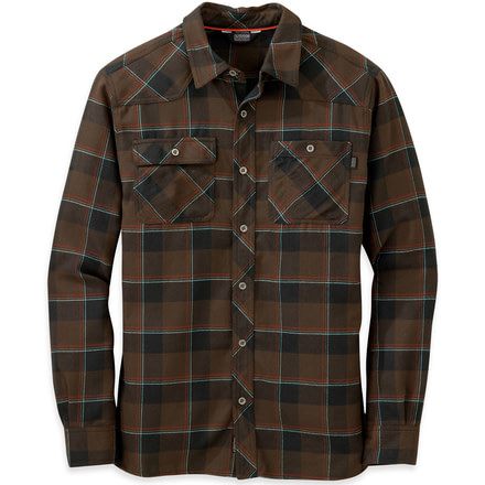 Outdoor Research Feedback Flannel Shirt - Men's-Earth/Black-Large