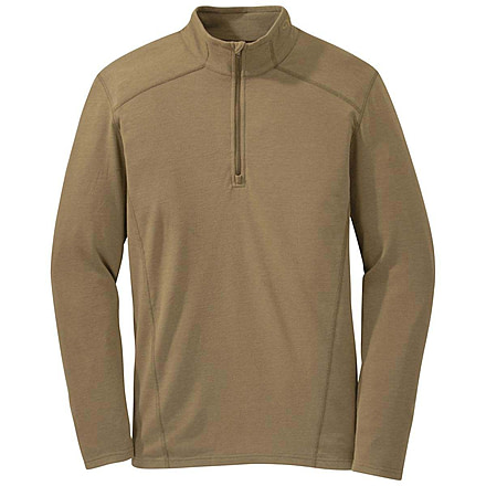 Outdoor Research Foundation Long Sleeve Zip Top - Mens, Coyote, Small, 2643550014006