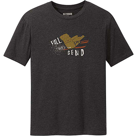 Outdoor Research Full Send Short Sleeve Tee - Mens, Charco Heath, Medium, 2778070893007