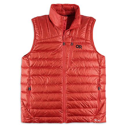 Outdoor Research Helium Down Vest - Mens, Cranberry, Small, 2775740420-S