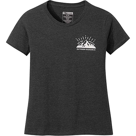 Outdoor Research Heritage Logo Short Sleeve Tee - Womens, Charco Heath, Small, 2778140893006