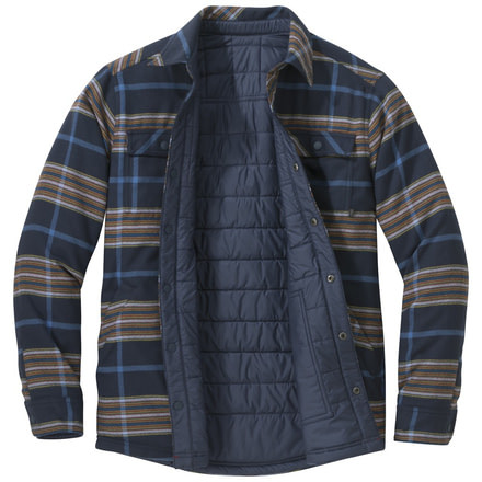 Outdoor Research Kalaloch Reversible Shirt Jacket - Mens, Naval Blue Plaid, Medium, 2681131400007