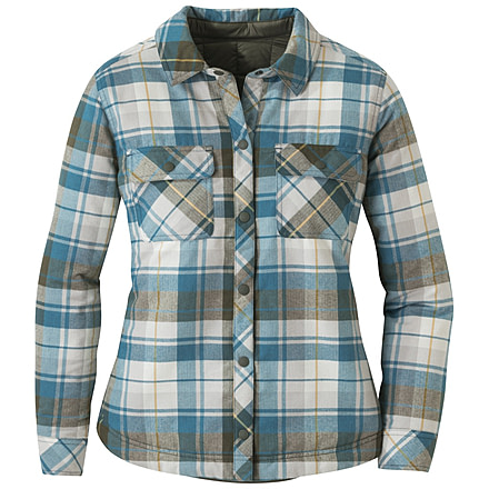 Outdoor Research Kalaloch Reversible Shirt Jacket - Womens, Peacock Plaid, Small, 2681341414006