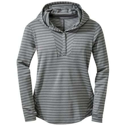 Outdoor Research Keara Hooded Henley - Women's-Pewter/Charcoal-Large