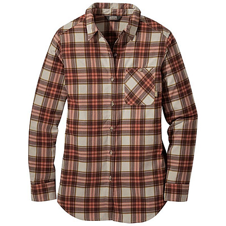 Outdoor Research Kulshan Flannel Tunic - Womens, Overcast, Extra Large, 2776111861009