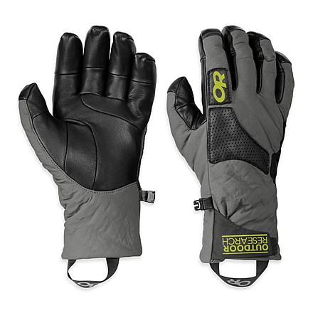 Outdoor Research Lodestar Glove - Men's-Pewter/Black/Lemongrass-Large