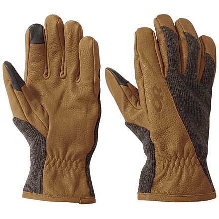 Outdoor Research Merino Work Gloves, Tan/Grzly Br, Medium, 2776331931007