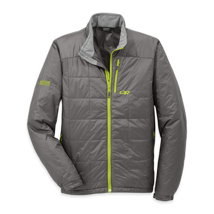 Outdoor Research Neoplume Jacket - Men's-Pewter/Lemongrass-Large