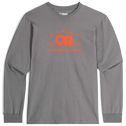 Outdoor Research OR Advocate Long Sleeve Tee, Charcoal/Spice, 2XL, 3005172624010