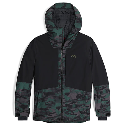Outdoor Research Snowcrew Jacket - Mens, Grove Camo/Black, Small, 2831902533006