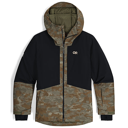Outdoor Research Snowcrew Jacket - Mens, Ranger Green Camo/Black, Medium, 2831902782007
