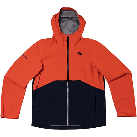 Outdoor Research Stratoburst Stretch Rain Jacket - Mens, Spice/Dark Navy, Extra Large, 3008932726009