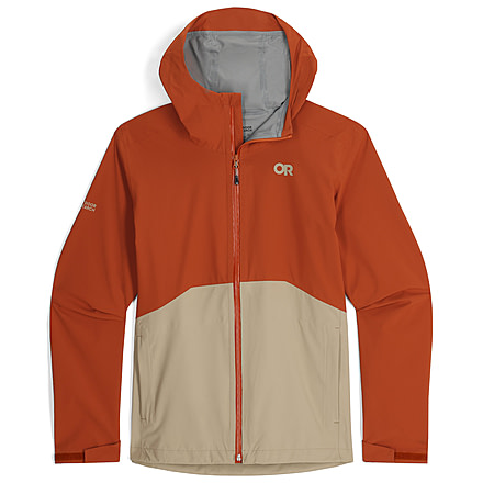 Outdoor Research Stratoburst Stretch Rain Jacket - Mens, Terra/Pro Khaki, Small, 3008932717006