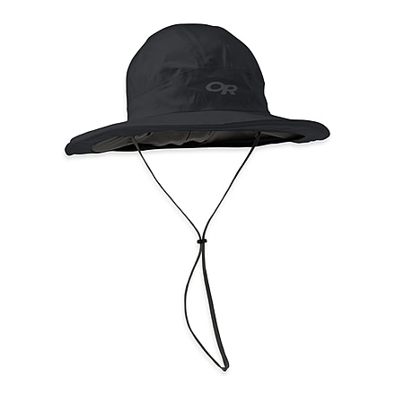 Outdoor Research Sunshower Sombrero-Black/Dark Grey-Small
