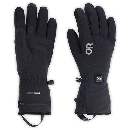 Outdoor Research Sureshot Heated Softshell Gloves - Mens, Black, Medium, 3000070001007