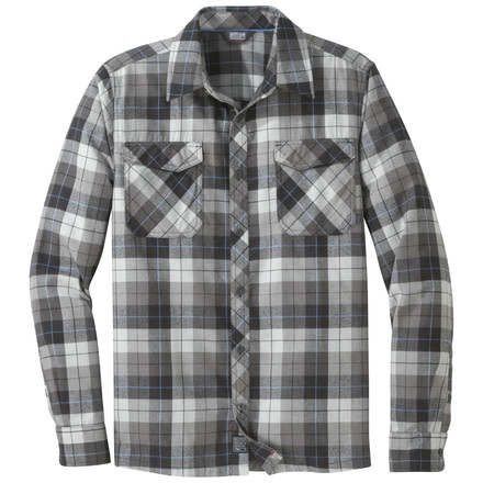 Outdoor Research Tangent II Long Sleeve Shirt - Mens, Black Plaid, Extra Large, 2681211107009