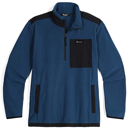 Outdoor Research Trail Mix Quarter Zip Pullover - Mens, Harbor/Black, 3XL, 3001362539011