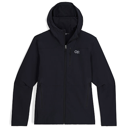 Outdoor Research Ultima Softshell Hoodie - Mens, Black, Small, 3224080001-S