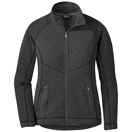 Outdoor Research Vashon Fleece Full-Zip - Womens, Charcoal Heather, Small, 2681350893006