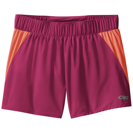 Outdoor Research Windward Shorts - Womens, Sangria/Bahama, Large, 2692321493008