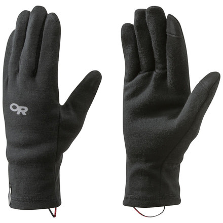 Outdoor Research Woolly Sensor Liners, Unisex, Black, XL 253957-black-XL