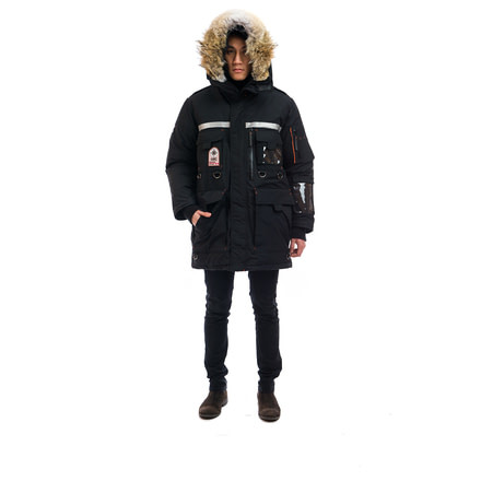 Outdoor Survival Canada Mission Artic Parka - Mens, Orca Black / Black, Medium, OS1091-ORCA BLACK / BLACK-M