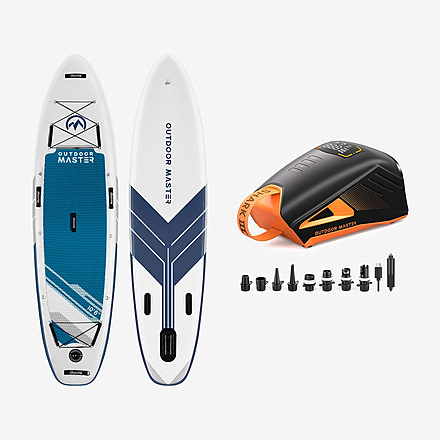Outdoormaster Bundle Sale - 106" iSUP Board + SHARK 3 Pump, 803866+804720