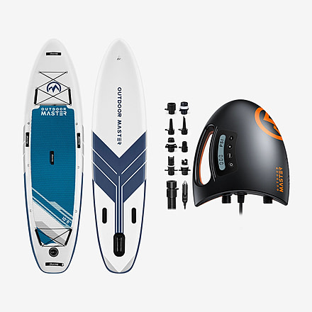 Outdoormaster Bundle Sale-106" iSUP Board + SHARK II Pump, 803867+805322