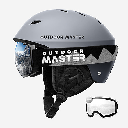Outdoormaster Bundle Sale - PRO Goggle + Lens + KELVIN Helmet, 600734 + 602420