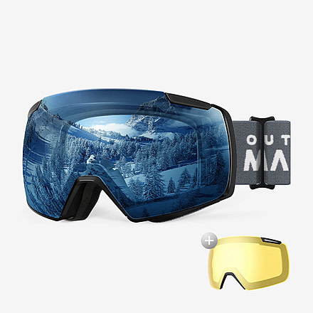 Outdoormaster HERON Ski Goggles+Yellow Lens, 604445