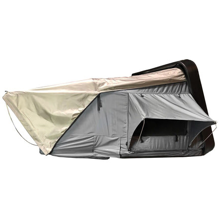 Overland Vehicle Systems Bushveld Hard Shell Roof Top Tent, 4 Person, Gray/Green, 18089901