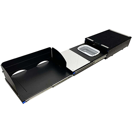 Overland Vehicle Systems Camp Cargo Box Kitchen w/Slide Out Sink/Cooking Shelf/Work Station, Black, 21010401