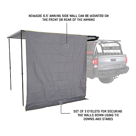 Overland Vehicle Systems Nomadic 2.0 Awning Side Wall, 2.0x2.0, 18089910