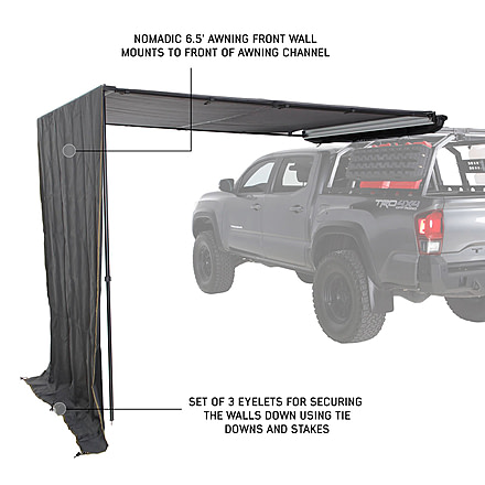 Overland Vehicle Systems Nomadic 2.0 Awning Wall, 6.5 Wall, 2.0x2.5, 18089909
