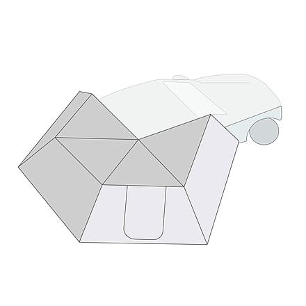 Overland Vehicle Systems Nomadic 270 LT Awning Wall 2 Passenger Side, Grey, 18239909